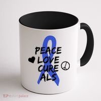 Peace Love Cure ALS Awareness Coffee Mug thumb 1