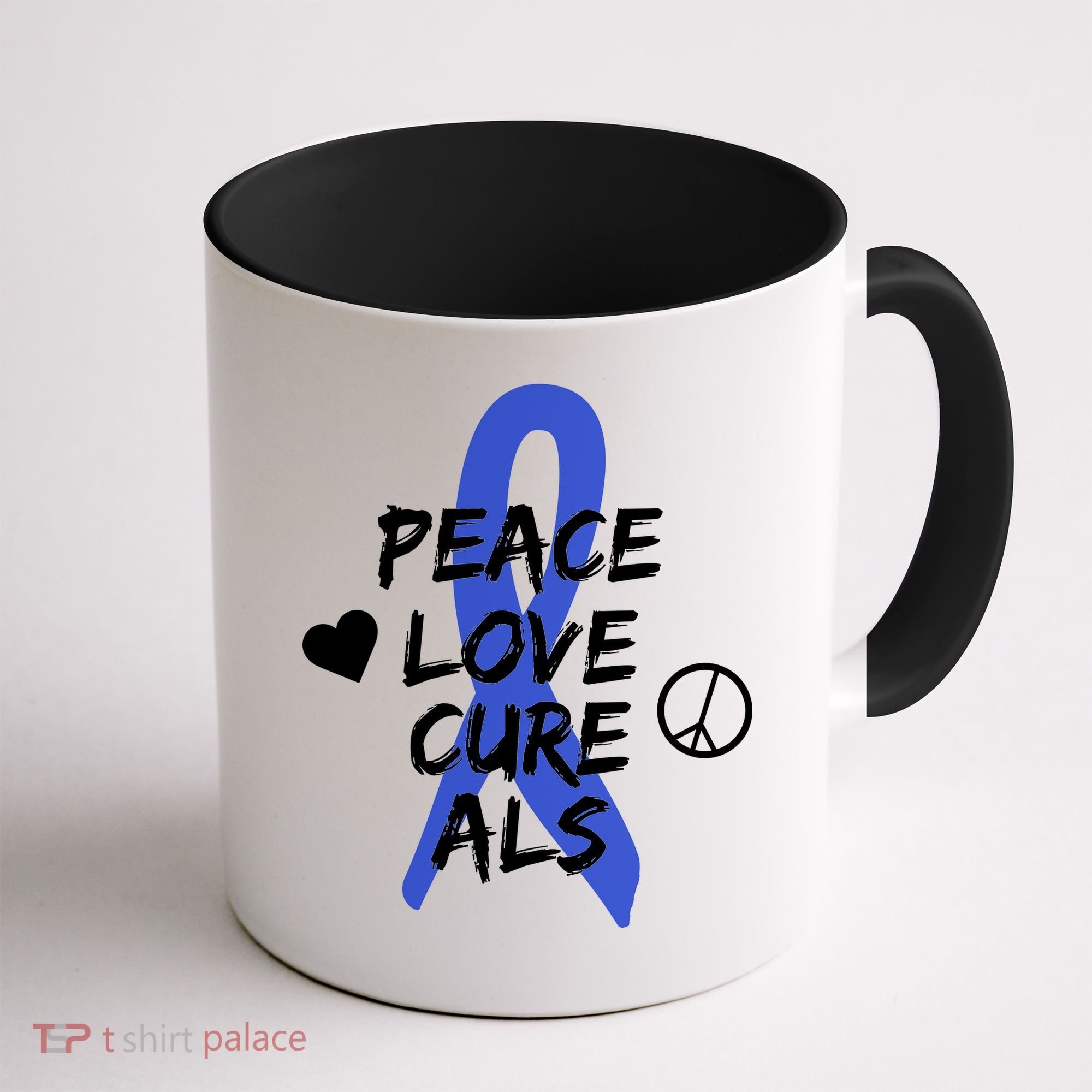 Peace Love Cure ALS Awareness Coffee Mug