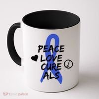 Peace Love Cure ALS Awareness Coffee Mug thumb 0