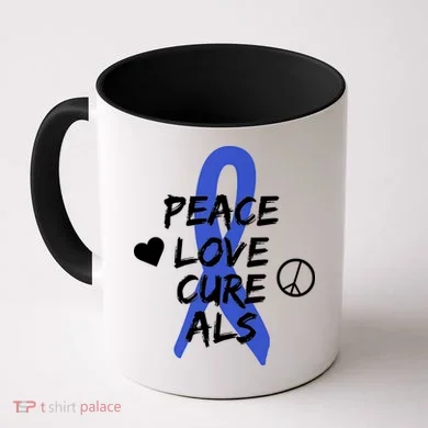 Peace Love Cure ALS Awareness Coffee Mug