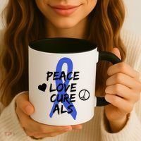 Peace Love Cure ALS Awareness Coffee Mug thumb 3
