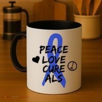 Peace Love Cure ALS Awareness Coffee Mug thumb 4