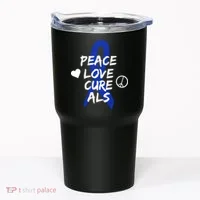Peace Love Cure ALS Awareness Tumbler thumb 0