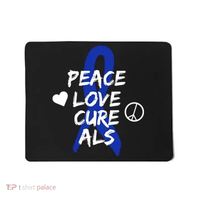 Peace Love Cure ALS Awareness Mousepad