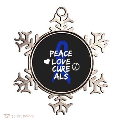 Peace Love Cure ALS Awareness Ornament