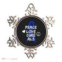 Peace Love Cure ALS Awareness Ornament thumb 0