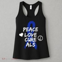 Peace Love Cure ALS Awareness Women's Tank Top thumb 3