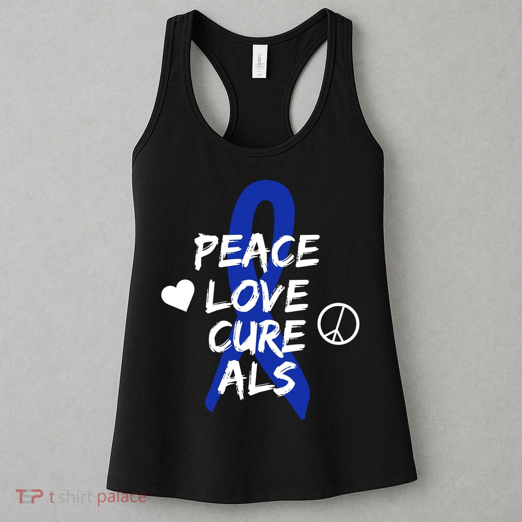 Peace Love Cure ALS Awareness Women's Tank Top