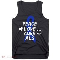 Peace Love Cure ALS Awareness Tank Top thumb 0