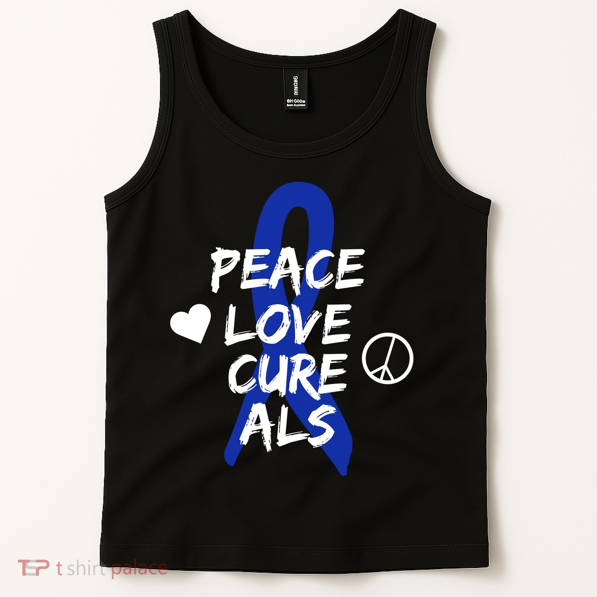 Peace Love Cure ALS Awareness Tank Top