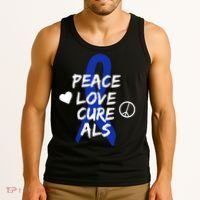 Peace Love Cure ALS Awareness Tank Top thumb 3