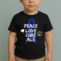 Peace Love Cure ALS Awareness Toddler T-Shirt thumb 2
