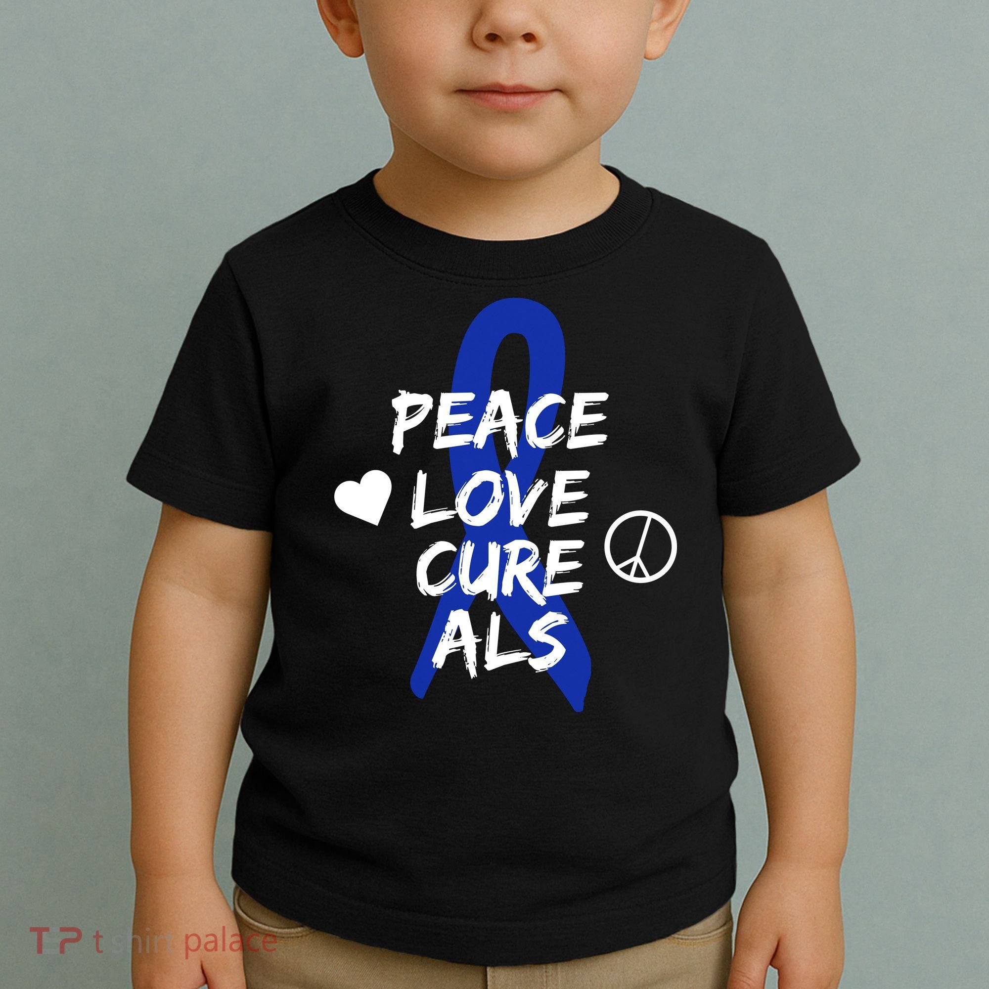 Peace Love Cure ALS Awareness Toddler T-Shirt