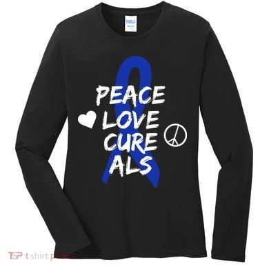 Peace Love Cure ALS Awareness Women's Long Sleeve Shirt