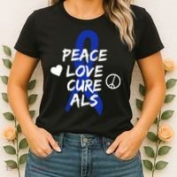Peace Love Cure ALS Awareness Women's T-Shirt thumb 2
