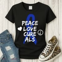 Peace Love Cure ALS Awareness Women's T-Shirt thumb 3