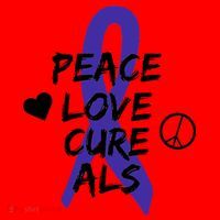 Peace Love Cure ALS Awareness Santa Hat thumb 1