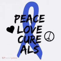 Peace Love Cure ALS Awareness Garment-Dyed Sweatshirt thumb 2