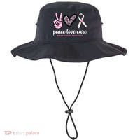 Peace Love Cure Breast Cancer Awareness Fashion Patterns Bucket Hat thumb 0