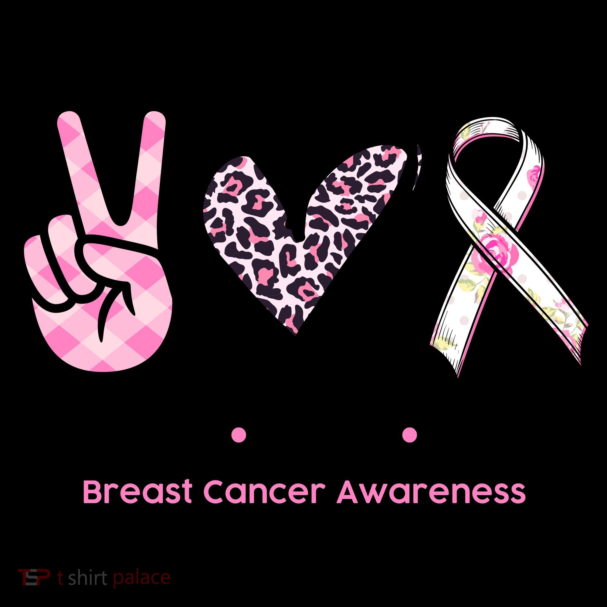 Peace Love Cure Breast Cancer Awareness Fashion Patterns Coffee Mug