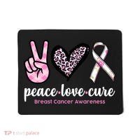 Peace Love Cure Breast Cancer Awareness Fashion Patterns Mousepad thumb 0