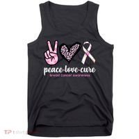 Peace Love Cure Breast Cancer Awareness Fashion Patterns Tank Top thumb 0