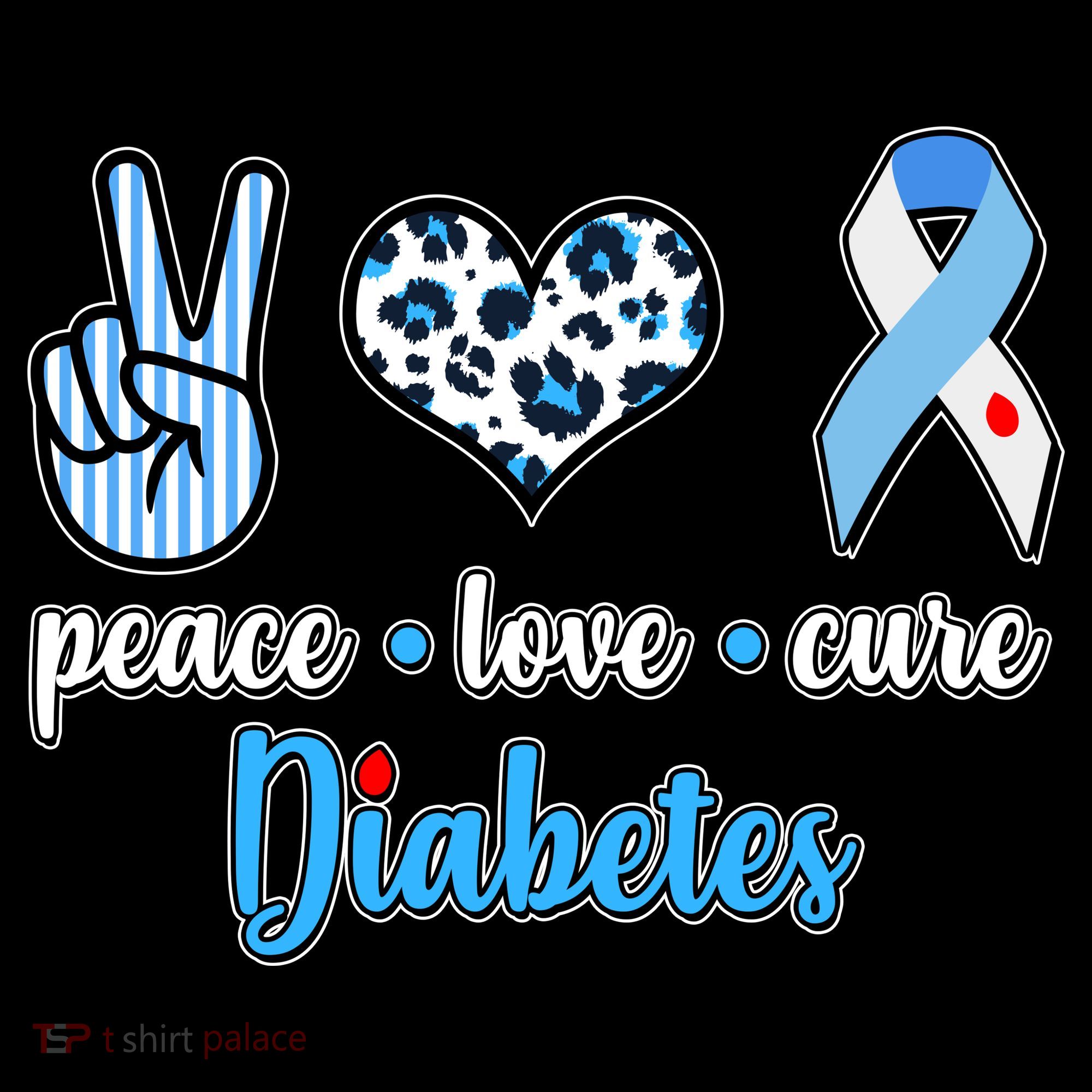Peace Love Cure Diabetes Backpack