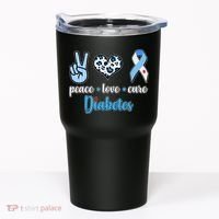 Peace Love Cure Diabetes Tumbler thumb 0
