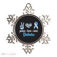 Peace Love Cure Diabetes Ornament thumb 0