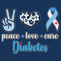 Peace Love Cure Diabetes Women's Sweatshirt thumb 2