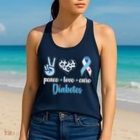 Peace Love Cure Diabetes Women's Tank Top thumb 2