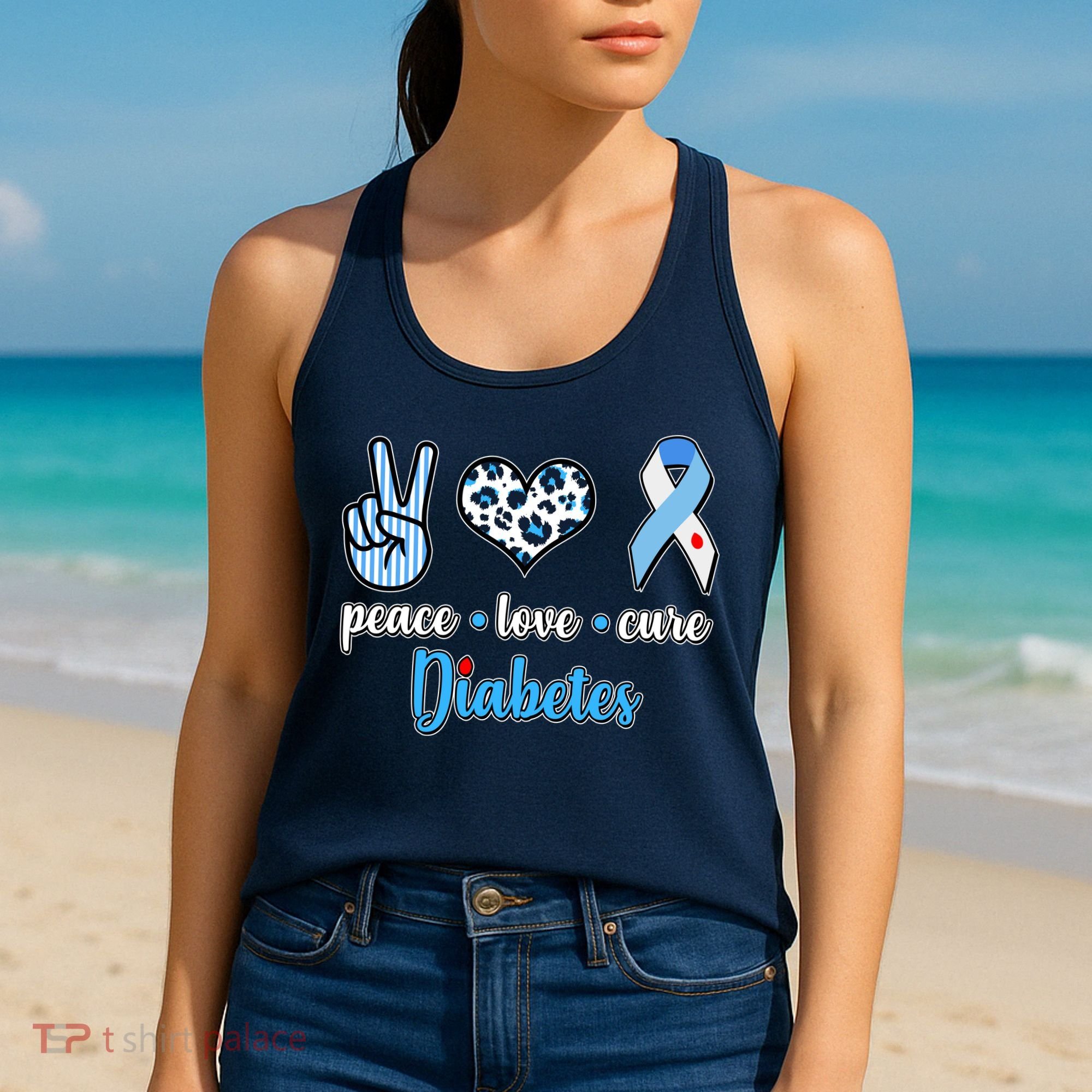 Peace Love Cure Diabetes Women's Tank Top