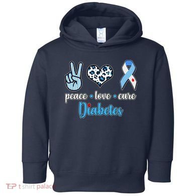 Peace Love Cure Diabetes Toddler Hoodie