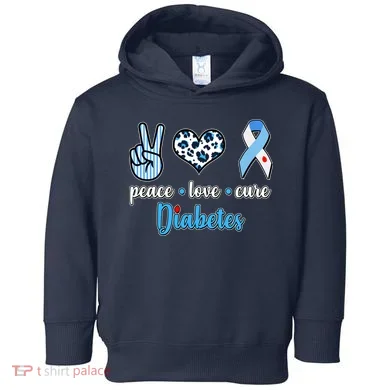 Peace Love Cure Diabetes Toddler Hoodie