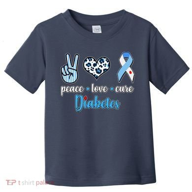 Peace Love Cure Diabetes Toddler T-Shirt