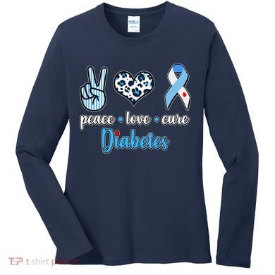 Peace Love Cure Diabetes Women's Long Sleeve Shirt