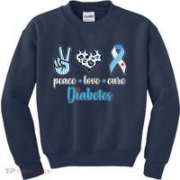 Peace Love Cure Diabetes Kids Sweatshirt thumb 0