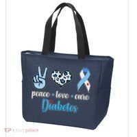 Peace Love Cure Diabetes Tote Bag thumb 3