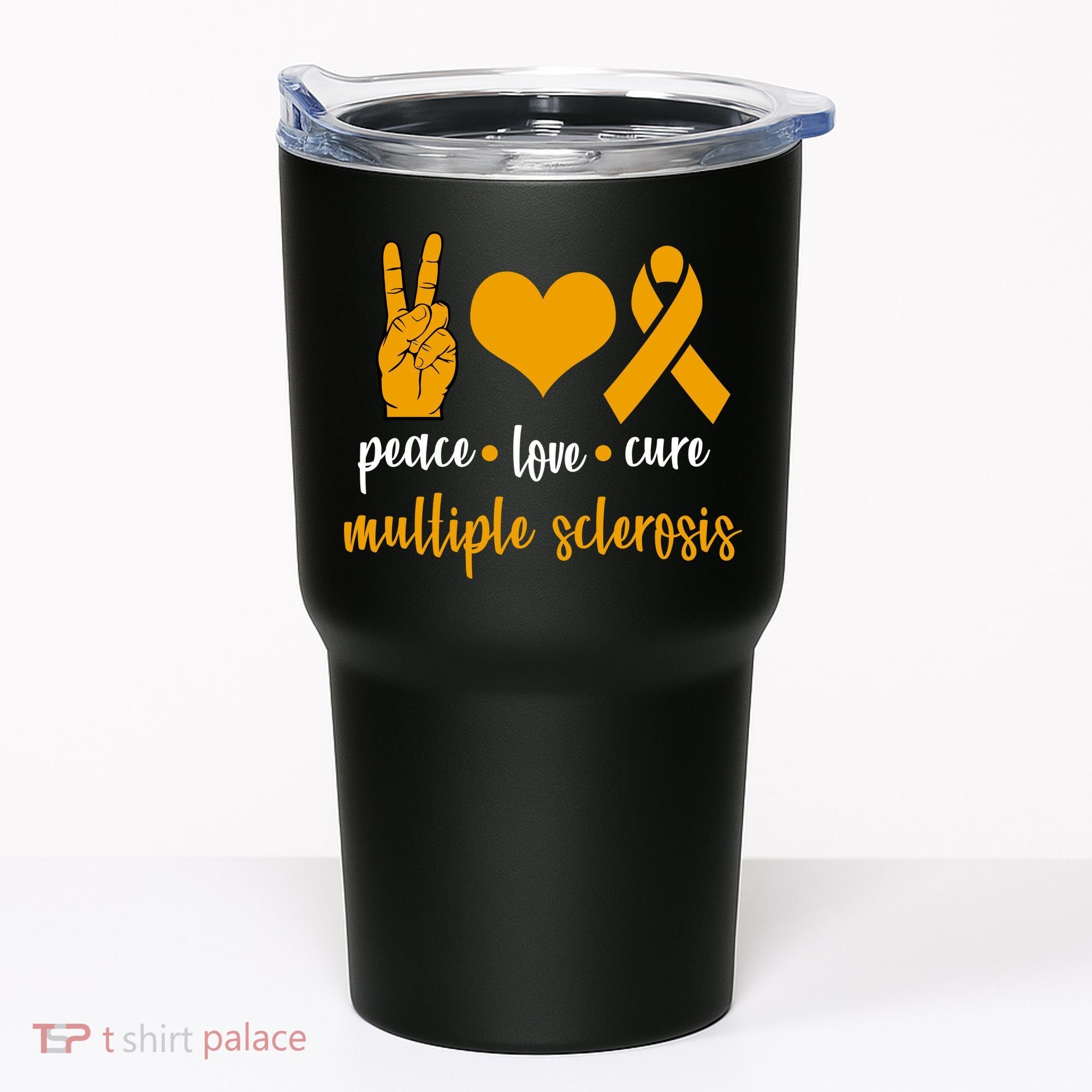 Peace Love Cure Multiple Sclerosis Tumbler