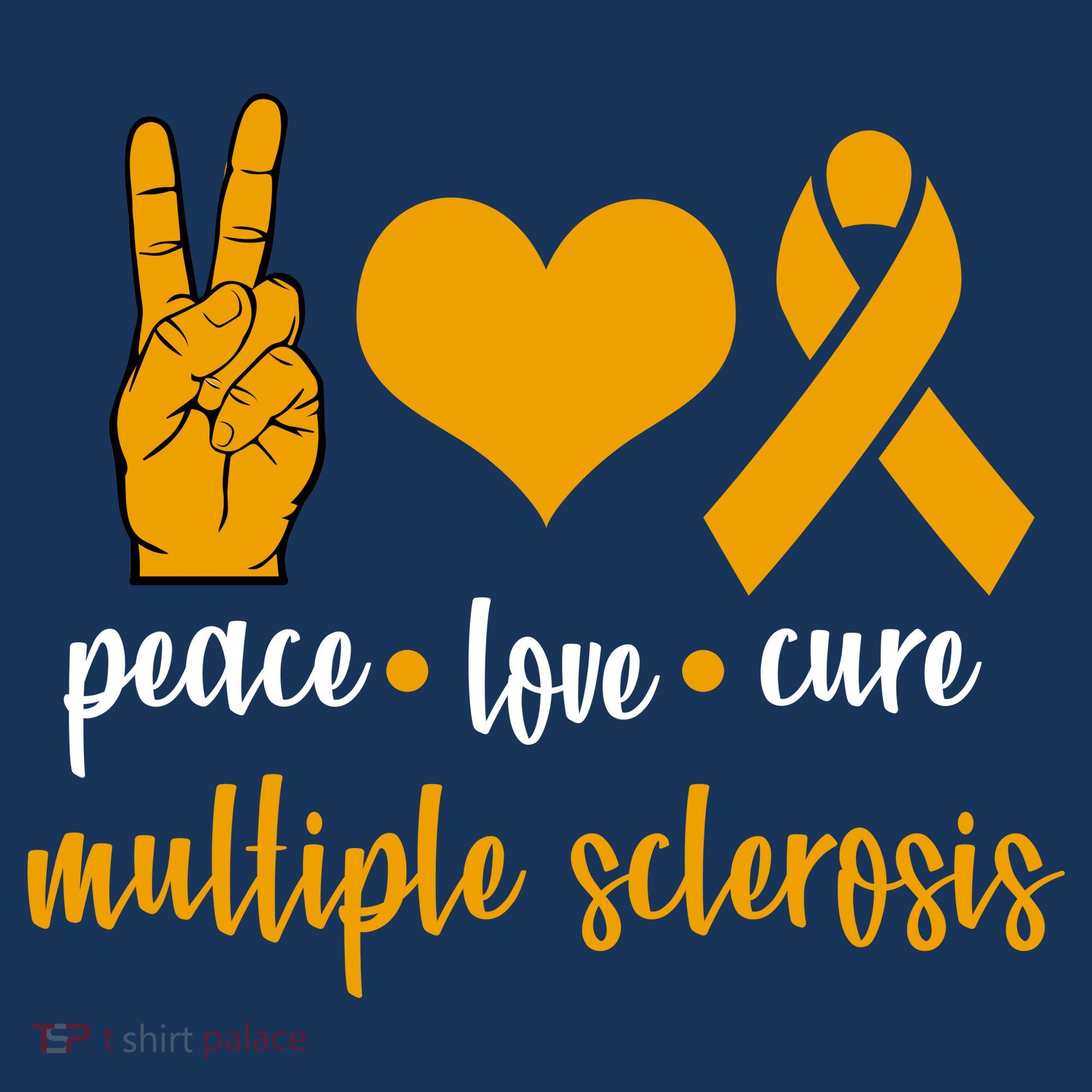 Peace Love Cure Multiple Sclerosis Hoodie