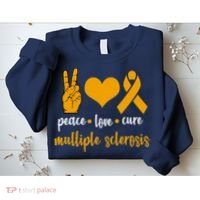 Peace Love Cure Multiple Sclerosis Sweatshirt thumb 2