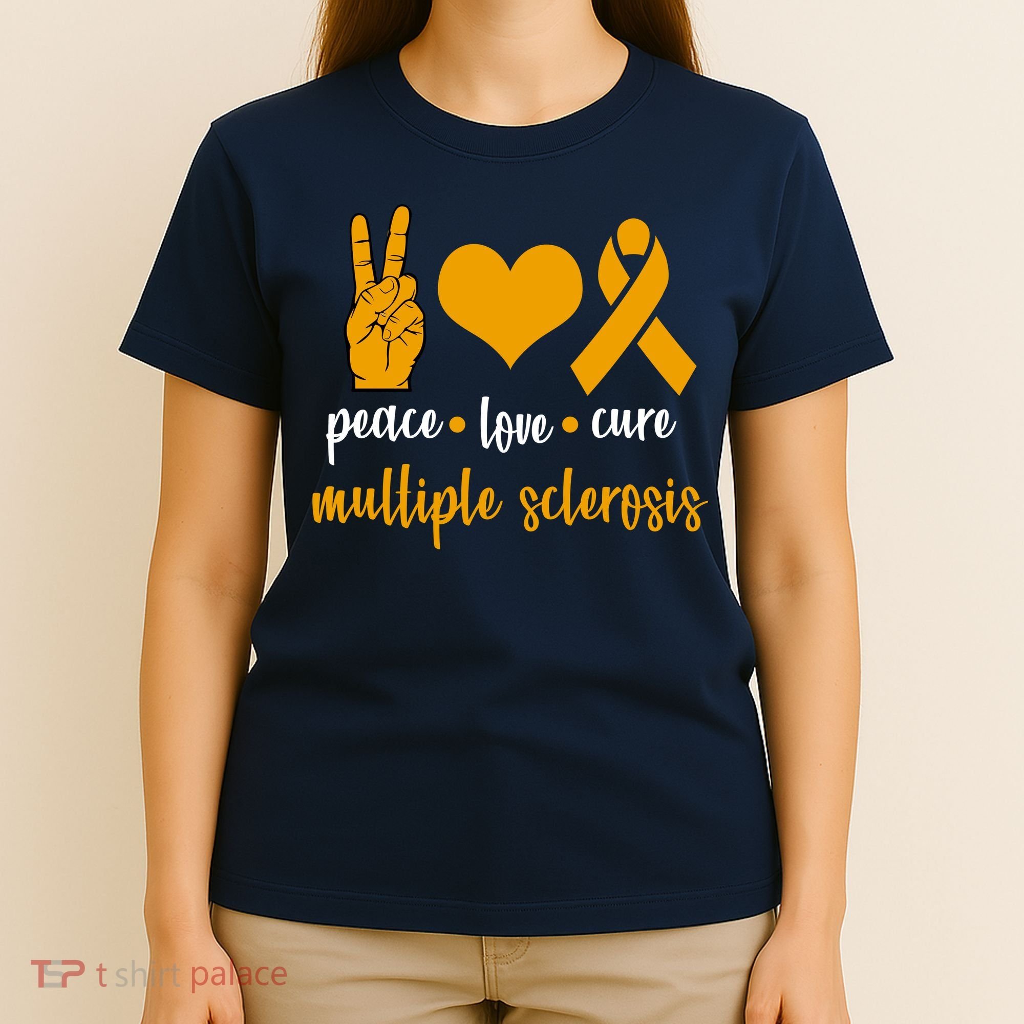 Peace Love Cure Multiple Sclerosis T-Shirt