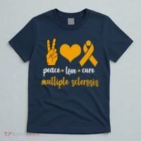 Peace Love Cure Multiple Sclerosis T-Shirt thumb 5