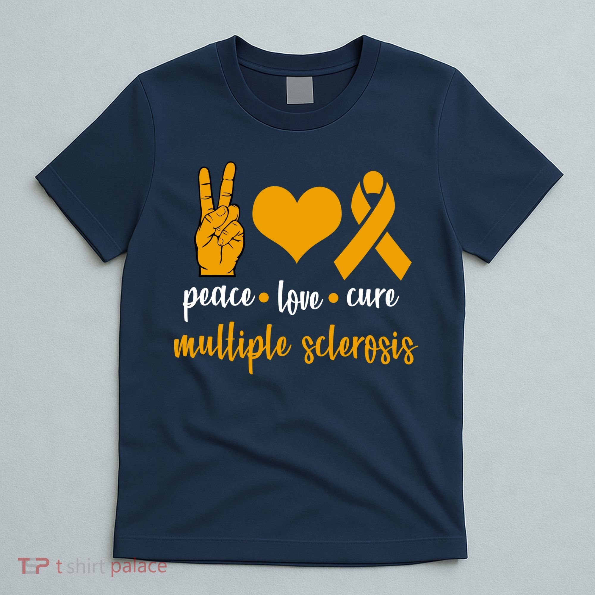 Peace Love Cure Multiple Sclerosis T-Shirt