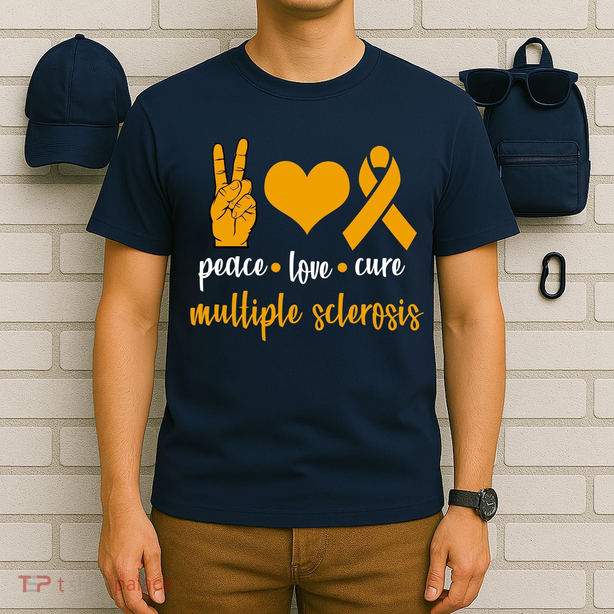 Peace Love Cure Multiple Sclerosis T-Shirt