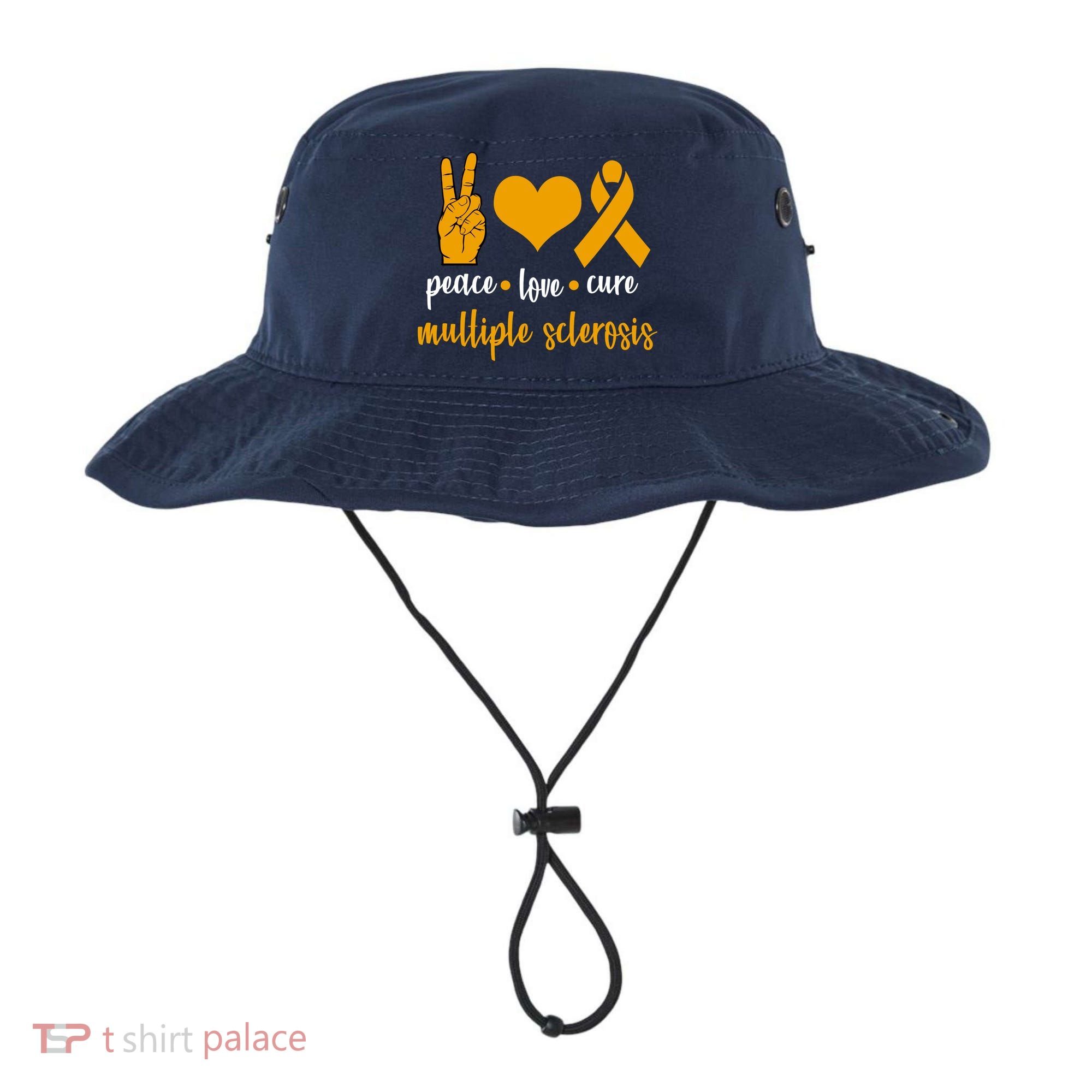 Peace Love Cure Multiple Sclerosis Bucket Hat