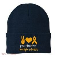 Peace Love Cure Multiple Sclerosis Beanie thumb 0
