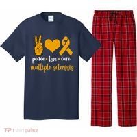 Peace Love Cure Multiple Sclerosis Pajama Set thumb 0