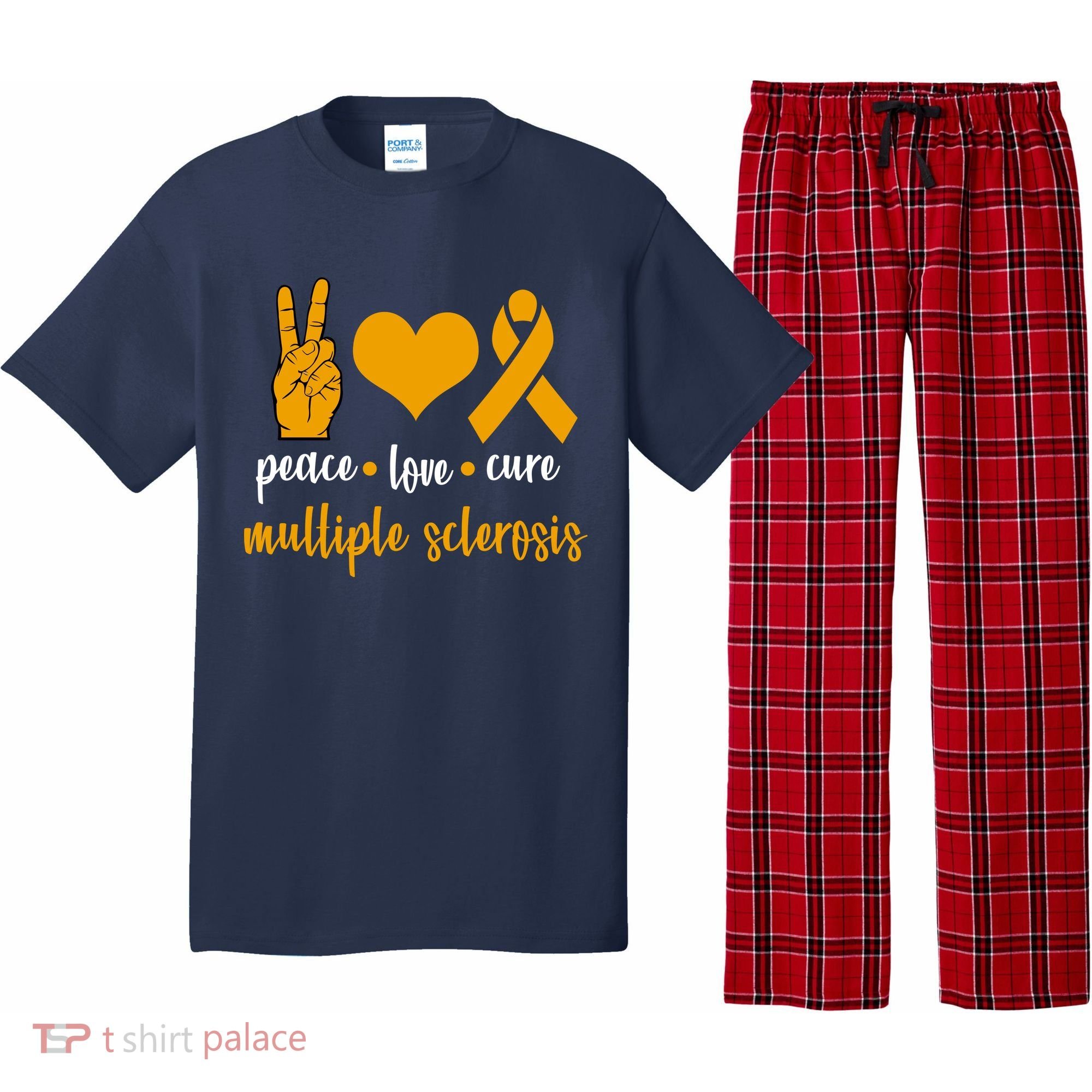 Peace Love Cure Multiple Sclerosis Pajama Set