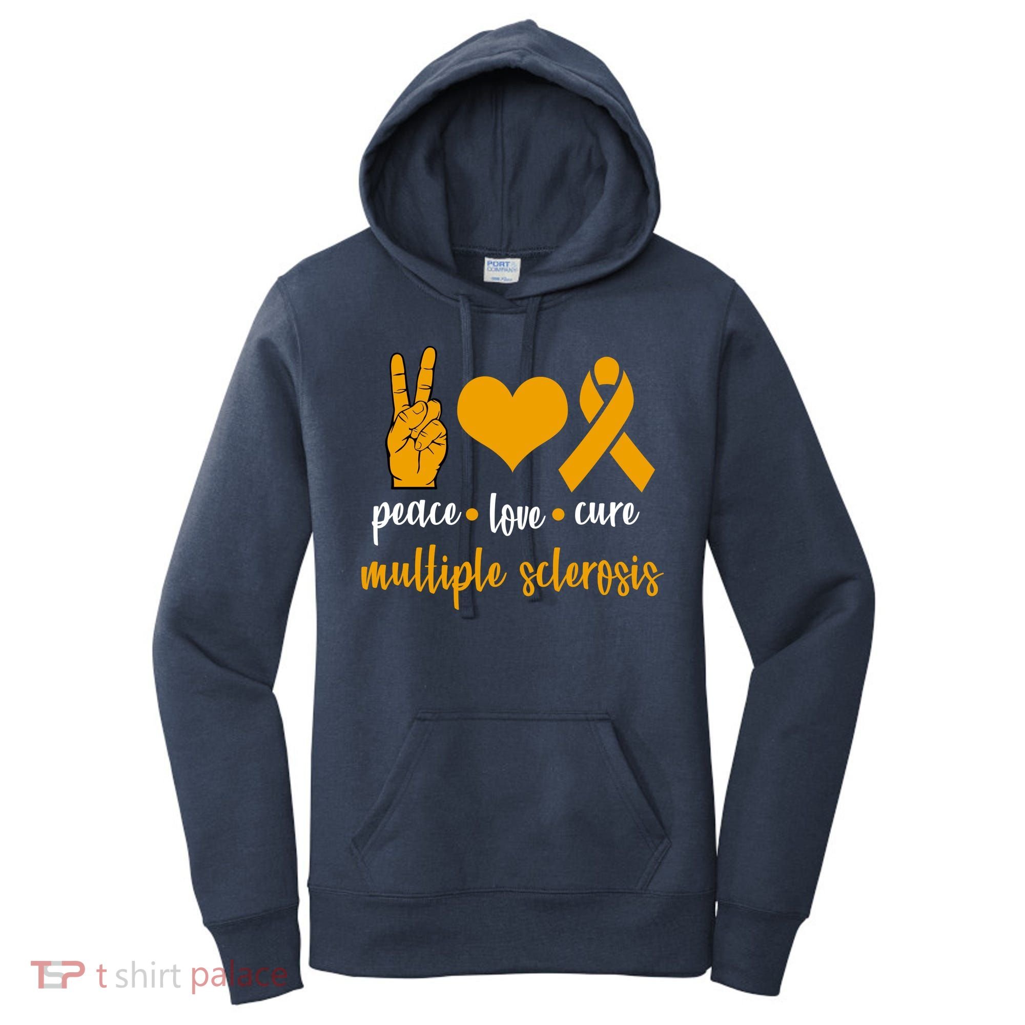 Peace Love Cure Multiple Sclerosis Women's Hoodie